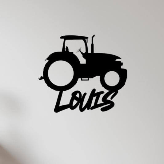 Décoration prénom enfant " Tracteur "